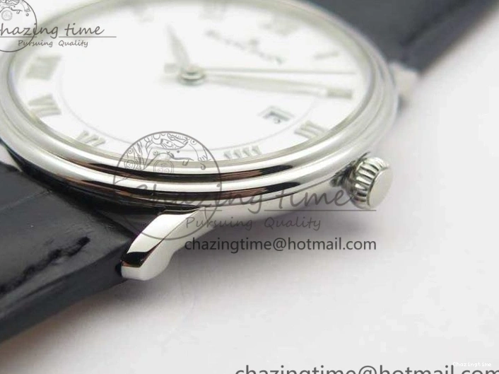 0326 Villeret 6651 SS ZF 1:1 Best Edition White Dial On Black Leather Strap A Practical 8098
